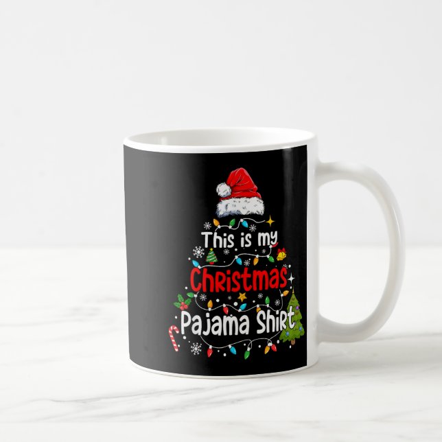 This Is My Christmas Pajama Shirt Funny Xmas Pjs M Kaffemugg (Höger)