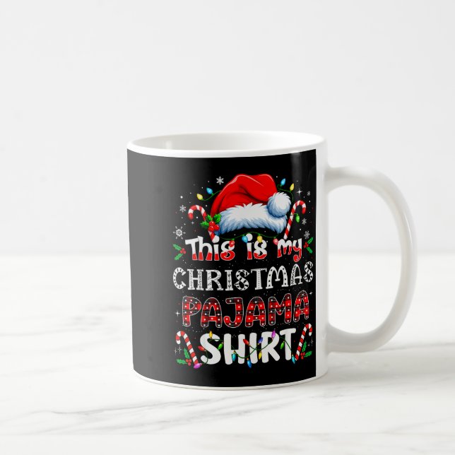 This Is My Christmas Pajama Shirt Funny Xmas Pjs M Kaffemugg (Höger)