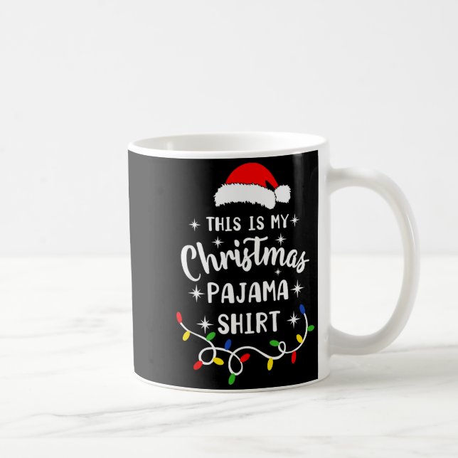 This Is My Christmas Pajama Shirt Xmas Pajama Men  Kaffemugg (Höger)