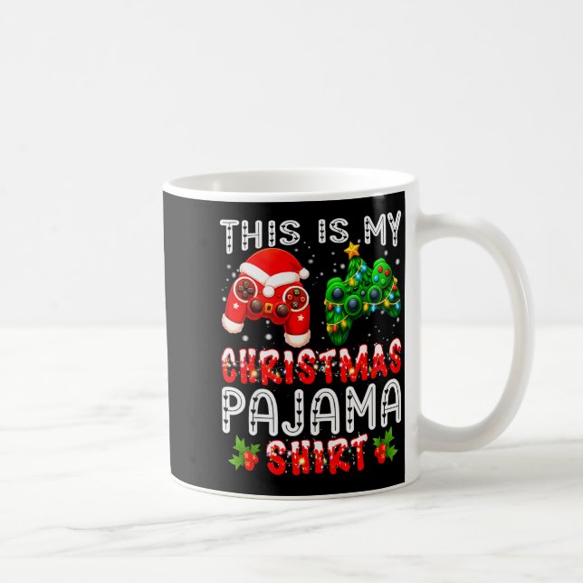 This Is My Christmas Pajama Shirts Controller Pjs  Kaffemugg (Höger)