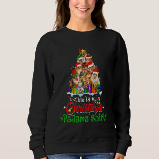 This Is My Christmas Pajama  Siberian Cat Xmas Tre T Shirt