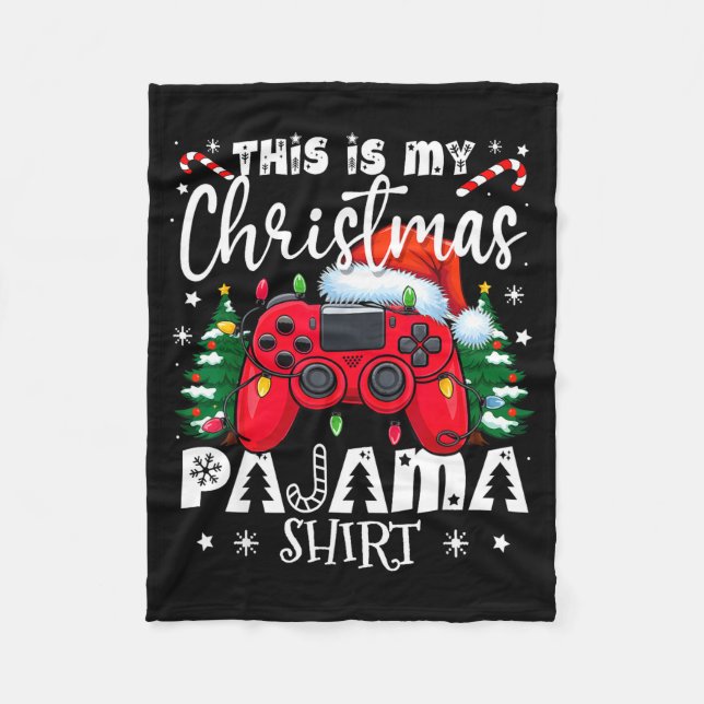 This Is My Christmas Pajama Video Game Gamer Boys  Fleecefilt (Framsidan)