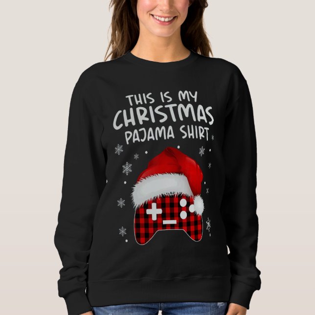This Is My Christmas Pajama  Video Game Xmas 4 T Shirt (Framsida)
