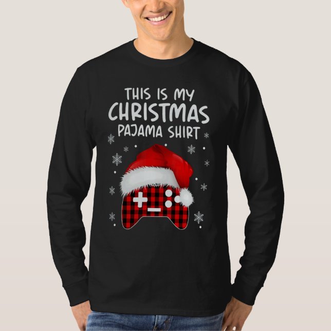 This Is My Christmas Pajama  Video Game Xmas 4 T Shirt (Framsida)