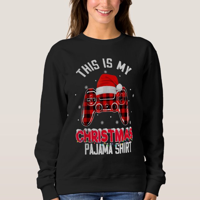 This Is My Christmas Pajama  Video Game Xmas 8 T Shirt (Framsida)