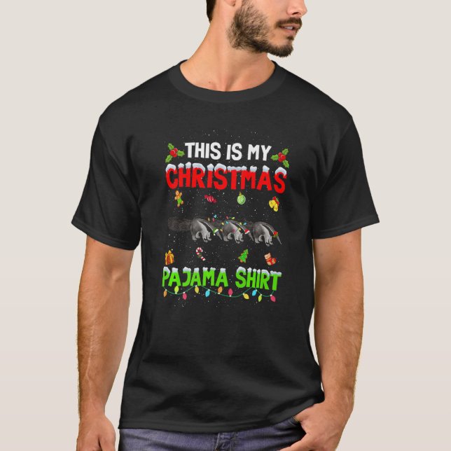 This Is My Christmas Pajama Xmas Anteater Squad T Shirt (Framsida)