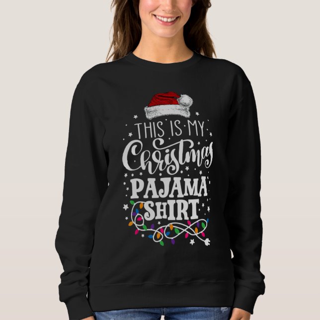 This Is My Christmas Pajama  Xmas Lights  Holiday T Shirt (Framsida)