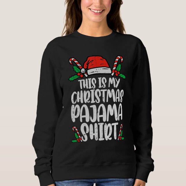 This Is My Christmas Pajama   Xmas PJs Men Women T Shirt (Framsida)