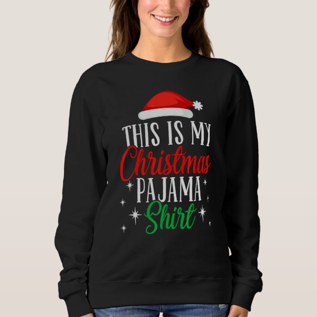 This Is My Christmas Pajama  Xmas Santa Hat  5 T Shirt (Framsida)