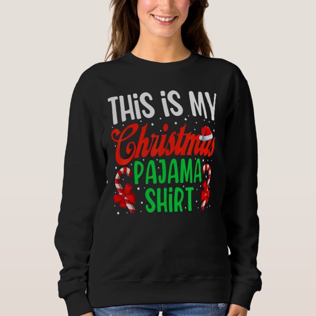 This Is My Christmas Pajama  Xmas Santa Hat  6 T Shirt (Framsida)