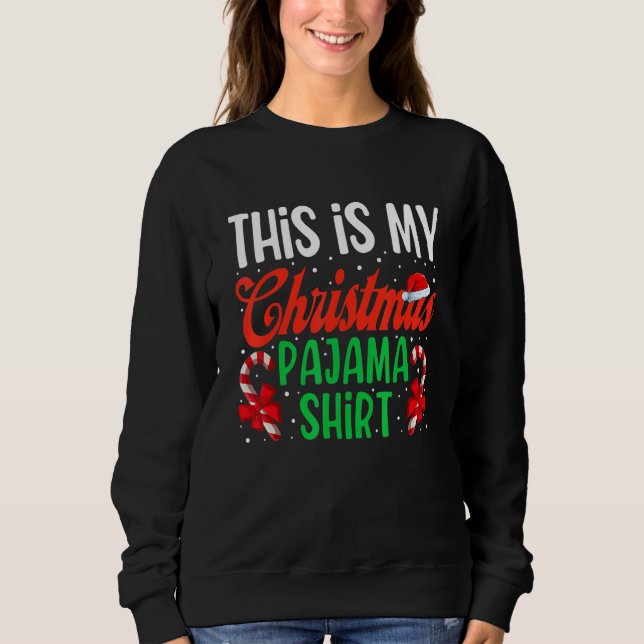 This Is My Christmas Pajama  Xmas Santa Hat  8 T Shirt (Framsida)