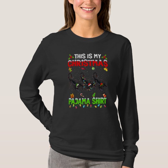This Is My Christmas Pajama Xmas Scorpion Squad T Shirt (Framsida)