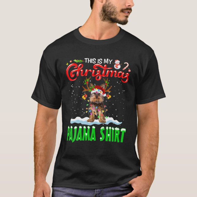 This Is My Christmas Pajama Yorkshire Christmas Li T Shirt (Framsida)