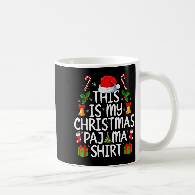 This Is My Christmas Pajamas Funny Men Women Xmas  Kaffemugg (Höger)