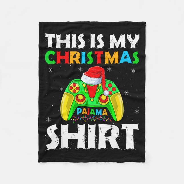 This Is My Christmas Pajamas Funny Video Game Game Fleecefilt (Framsidan)
