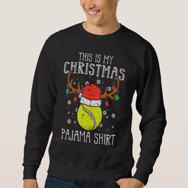 This Is My Christmas  Tennis Xmas Sports Men Women Lång Ärmad Tröja (Framsida)