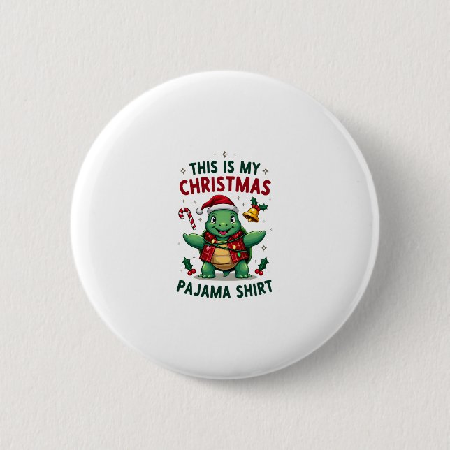 This Is My Christmas Turtle Pajama Shirt Buffalo P Knapp (Framsida)