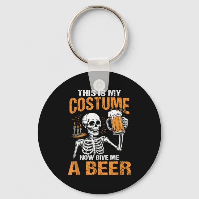 This Is My Costume Now Give Me A Beer Halloween Sk Nyckelring (Framsida)