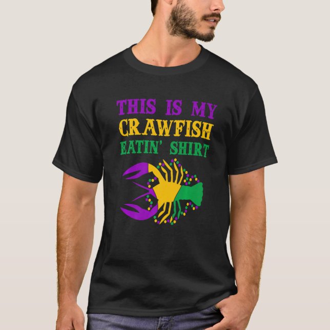 This Is My Crawfish Eating T-Shirt New Orleans Mar (Framsida)