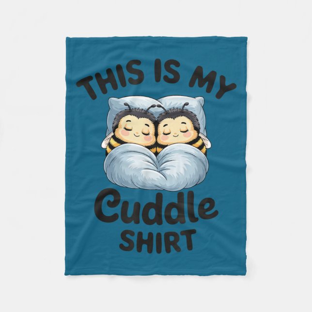 This Is My Cuddle Shirt Cute Bee Couple Snuggle  Fleecefilt (Framsidan)