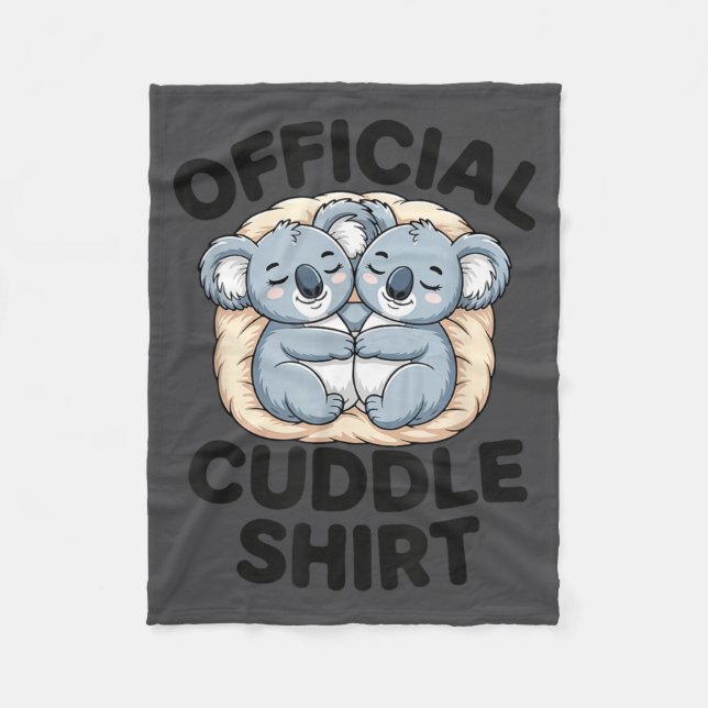 This Is My Cuddle Shirt Cute Koala Matching  Fleecefilt (Framsidan)