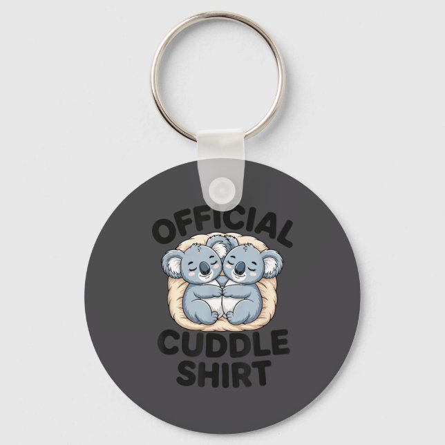 This Is My Cuddle Shirt Cute Koala Matching  Nyckelring (Framsida)