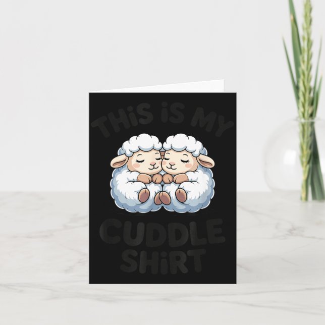 This Is My Cuddle Shirt Cute Sheep Couple Sleep  Kort (Framsida)
