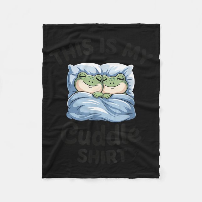 This Is My Cuddle Shirt Funny Frog Couple  Fleecefilt (Framsidan)