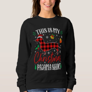 This Is My Dachshund Dog Christmas Pajama T Shirt