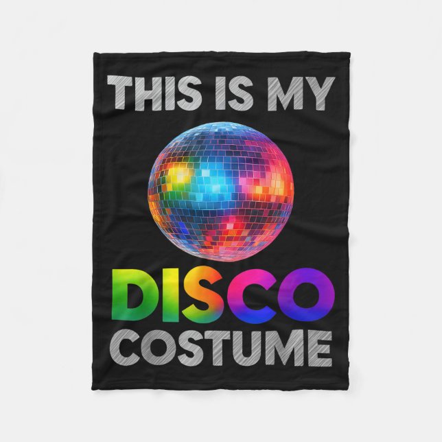 This Is My Disco Costume Ball Graphic 1970s Funky  Fleecefilt (Framsidan)