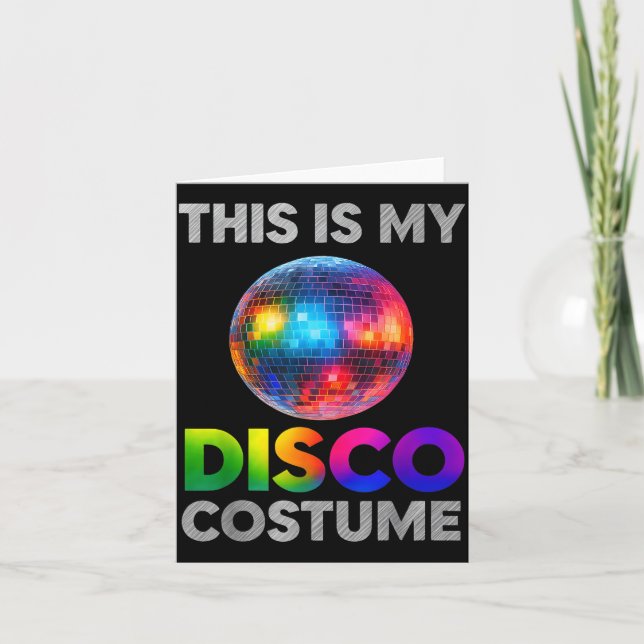 This Is My Disco Costume Ball Graphic 1970s Funky  Kort (Framsida)