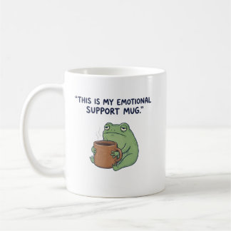 This Is My Emotional Support Mug – Funny Frog Coff Kaffemugg