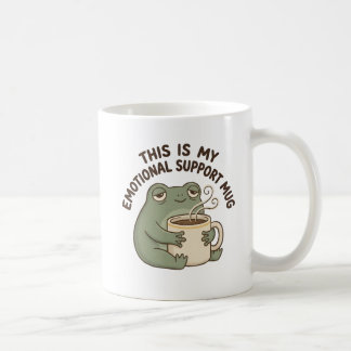 This Is My Emotional Support Mug – Funny Frog Coff Kaffemugg
