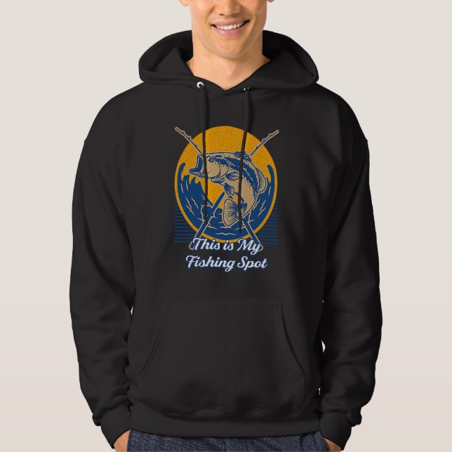 This is My Fishing Spot Hunting Boating Hunter Boa Hoodie (Framsida)