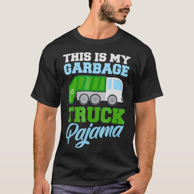 This Is My Garbage Truck Pajama Funny Costume Boy  T Shirt (Framsida)