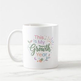 This Is My Growth Year Pastel Inspirational Mug Kaffemugg