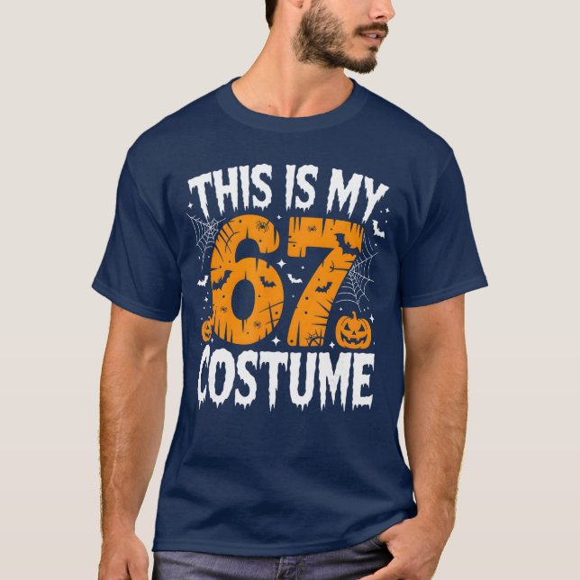 This is My Halloween 67 Costume Lazy Brainrot Meme T Shirt (Framsida)