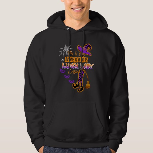 This Is My Halloween Lunch Lady Costume Cafeteria  Hoodie (Framsida)