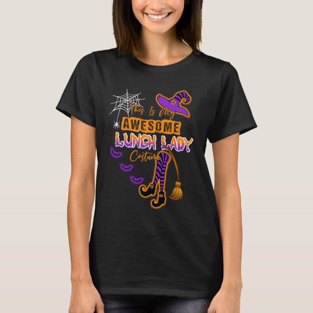This Is My Halloween Lunch Lady Costume Cafeteria  T Shirt (Framsida)
