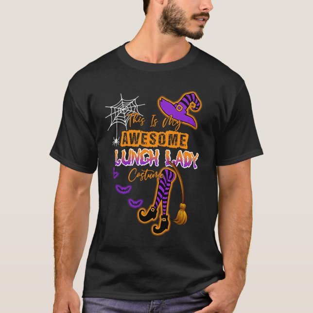 This Is My Halloween Lunch Lady Costume Cafeteria  T Shirt (Framsida)