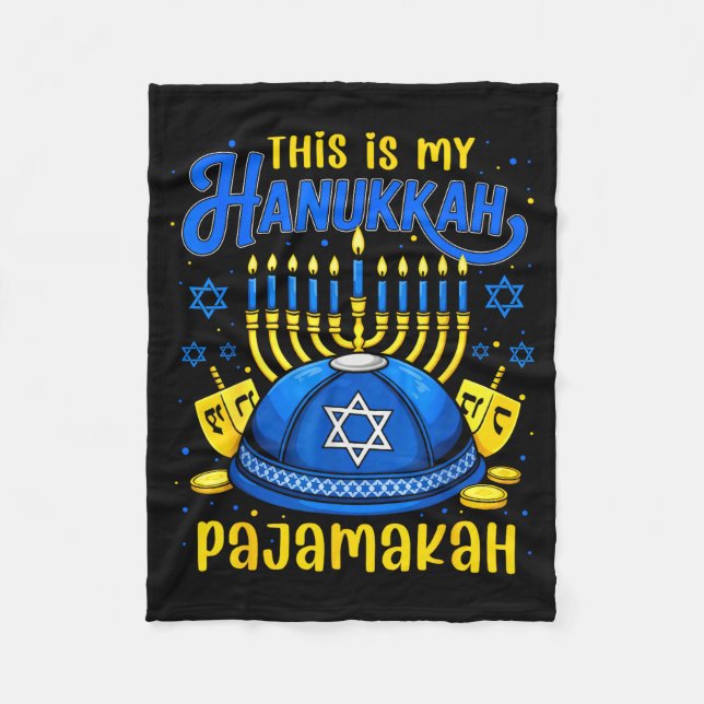 This Is My Hanukkah Pajamakah For Jewish Christmas Fleecefilt (Framsidan)