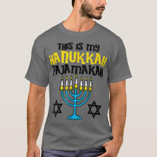 This Is My Hanukkah Pajamakah Menorah Chanukah Xma T Shirt