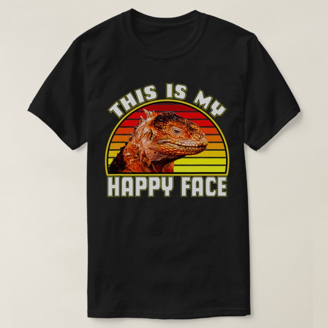 This Is My Happy Face Bearded Dragon  T Shirt (Design framsida)