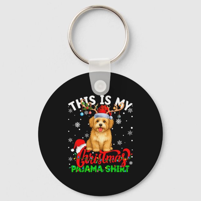 This Is My Havanese Dog Ugly Christmas Pajama Swea Nyckelring (Framsida)