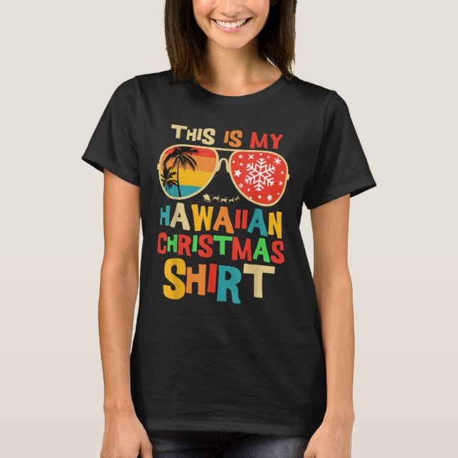 This Is My Hawaiian Christmas Pajama Matching Fami T Shirt (Framsida)