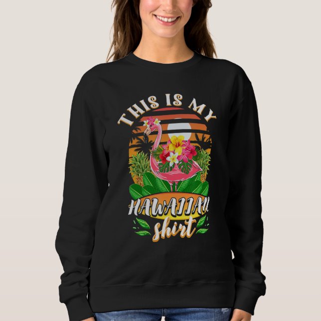This Is My Hawaiian Flamingo Luau Aloha Hawaii Bea T Shirt (Framsida)