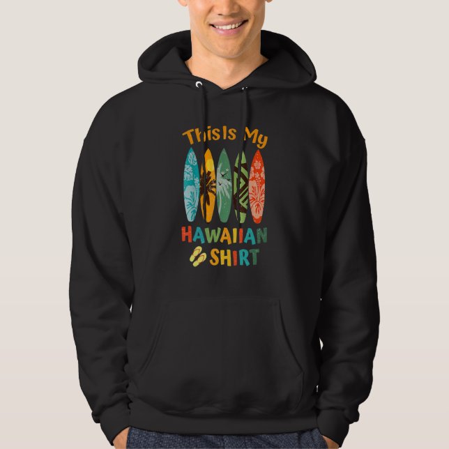 This Is My Hawaiian Luau.Aloha Hawaii Beach Pineap Hoodie (Framsida)