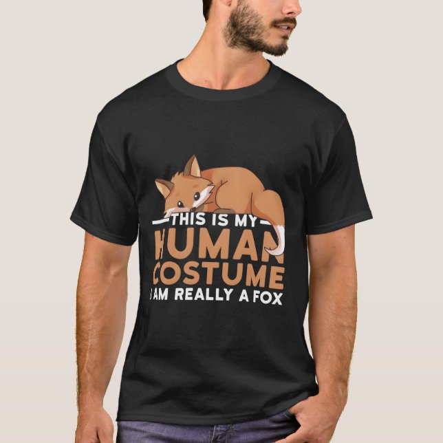 This Is My Hu I'M Really A Fox Halloween T Shirt (Framsida)