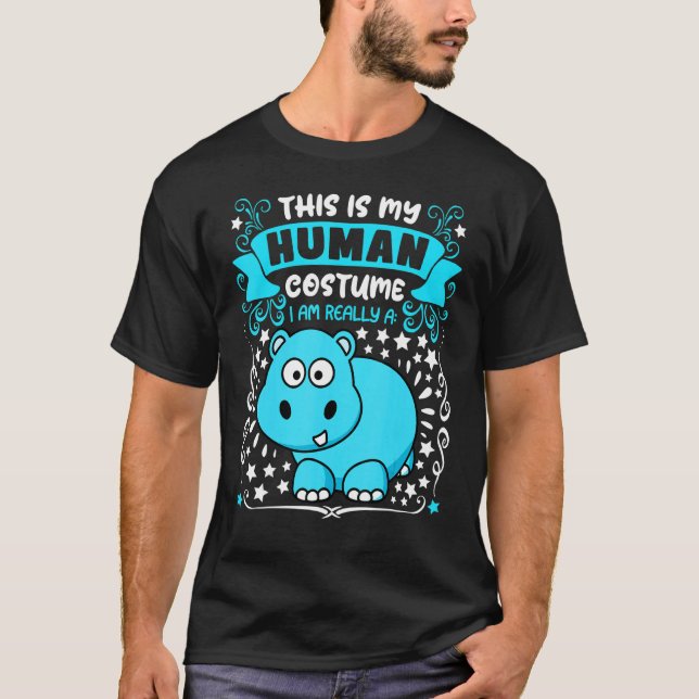 This is my human costume i am really a hyppo  Hall T Shirt (Framsida)