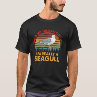 This Is My Human Costume I m Really A Seagull Vint T Shirt